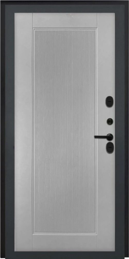 Входная дверь ДвериПРО L-Термо серебро ПВХ 10мм Астрод Velutto Grigio DPRO221180 внутренняя сторона